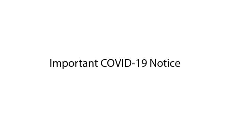 Important COVID-19 Notice